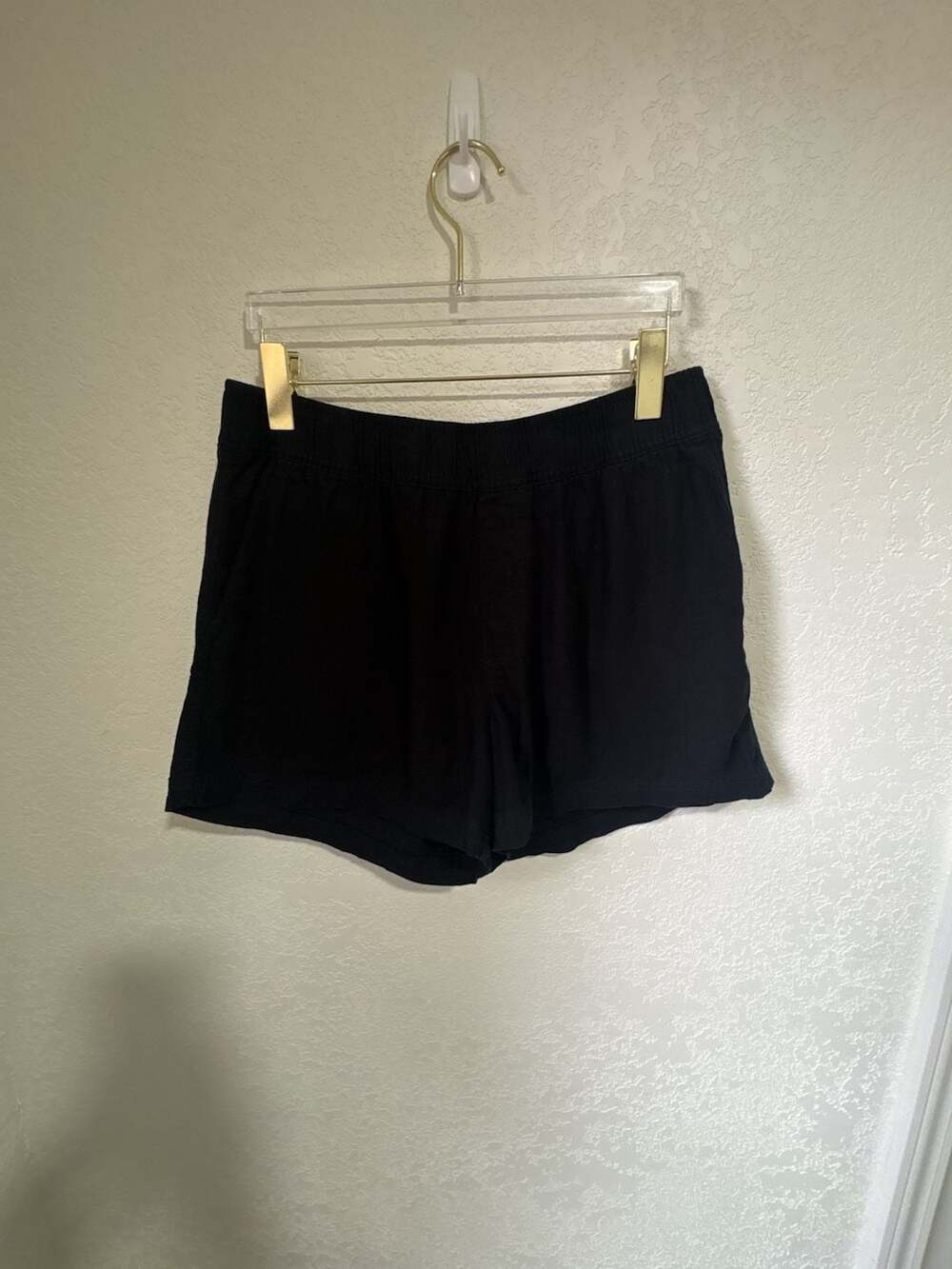 Gap Shorts Size M Black Pull On Casual Elastic Waist Pocket